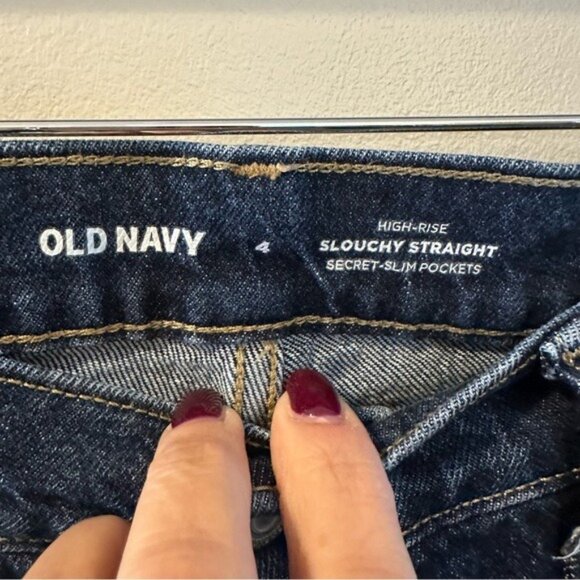old Navy High-Rise Slouchy Straight jeans with Secret-Slim Pockets size 4 - Picture 6 of 9